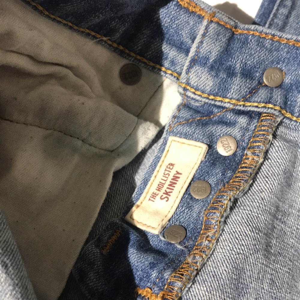 Hollister mens denim jeans sz w28 x l30 skinny button fly A&F - Picture 4 of 6